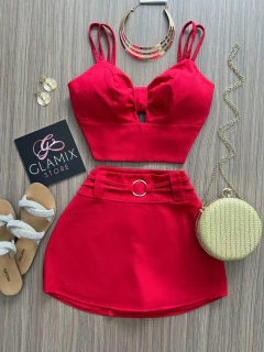 Conjunto Linho vermelho