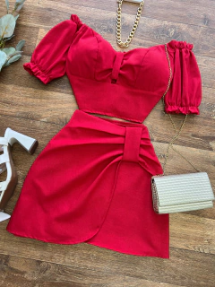 Conjunto linho vermelho - comprar online