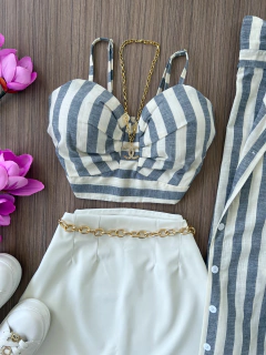 Conjunto camisa e Crooped linho - comprar online