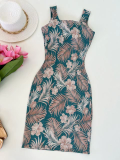 Vestido midi canelado - comprar online