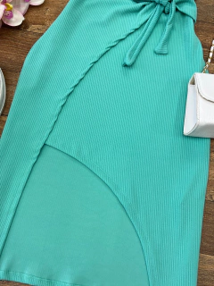 Imagem do Vestido Canelado de amarrar