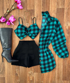 Conjunto camisa xadrez