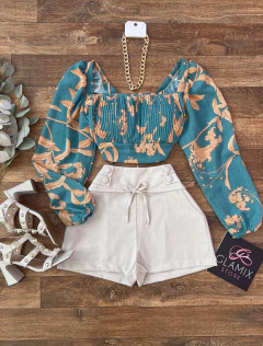 Cropped Plissado
