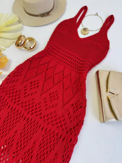 Vestido Tricot Vermelho na internet