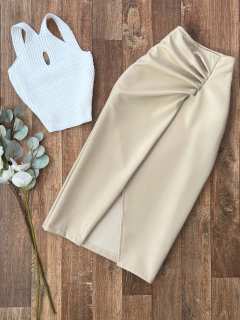 Saia MIDI courino nude - comprar online