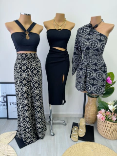 Vestido midi fenda - Glamix 