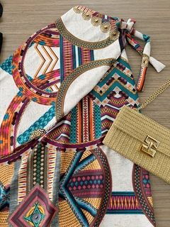Saia envelope premium estampa boho - comprar online