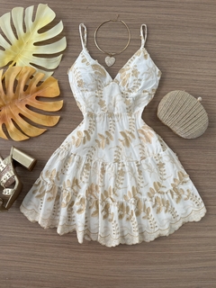 Vestido laise bordado branco
