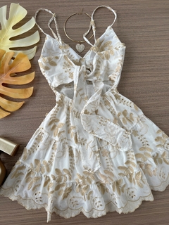 Vestido laise bordado branco na internet