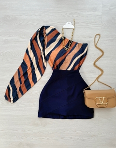 Saia/shorts bengaline canelado