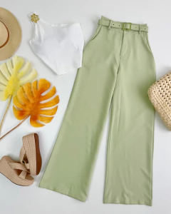 Imagem do Calça pantalona alfaiataria com cinto