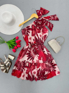 Vestido manga nula chiffon