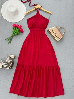 Vestido longo frente única