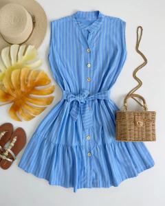 Vestido linho botões - comprar online