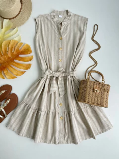 Vestido linho botões - comprar online