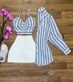 Conjunto camisa e Crooped linho - loja online
