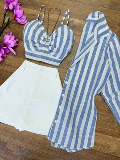 Imagem do Conjunto camisa e Crooped linho