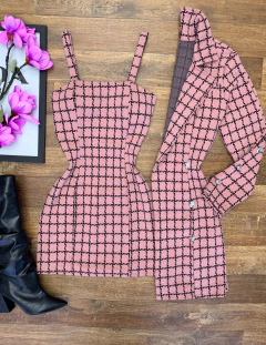 Conjunto vestido e casaco