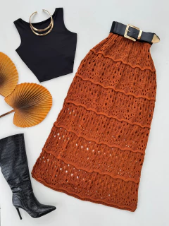 Saia midi tricot - comprar online