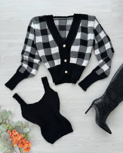 Conjunto tricot xadrez 02 peças - loja online