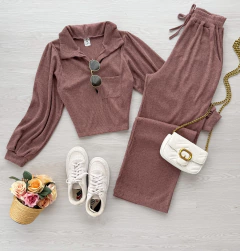 Conjunto lazinha canelada