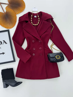 Casaco lã batida vinho - comprar online