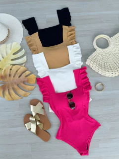 Body canelado babado - comprar online