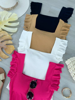 Body canelado babado - Glamix 
