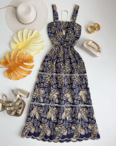 Vestido midi bordado - comprar online