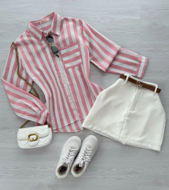 Camisa linho listrada - comprar online