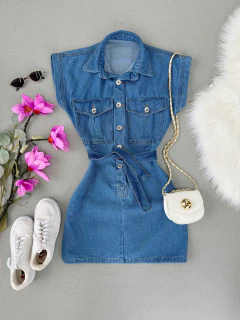 Vestido jeans de amarrar