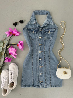 Vestido jeans botões