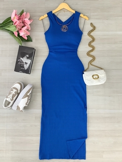 Vestido midi Canelado premium - comprar online