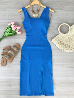 Vestido canelado listrado - (cópia)