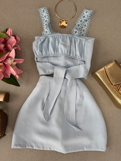 Conjunto Alfaiataria azul guipir - Glamix 