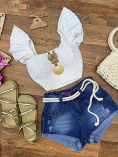Cropped malha laise