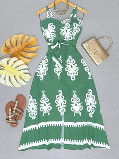 Vestido Marrocos verde oliva - comprar online