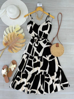 Vestido midi de amarrar