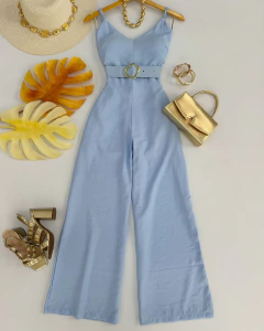 Macacão alfaiataria com cinto - loja online