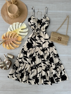 Vestido midi de amarrar