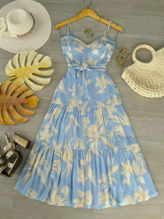 Vestido midi de amarrar - (cópia)