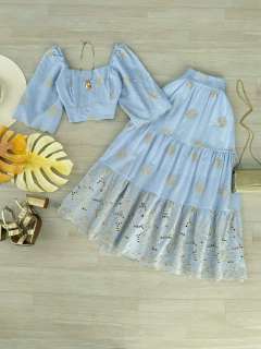 Vestido longo laise marinho - (cópia)