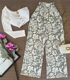 Calça pantalona poliamida