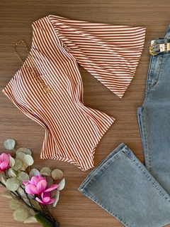 Body Nula manga listrado - comprar online