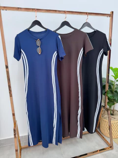 Vestido midi moletinho - loja online