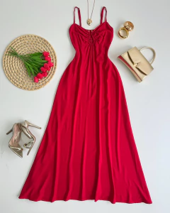 Vestido longo vermelho - comprar online