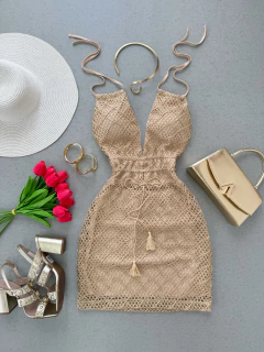 Vestiso renda dourado