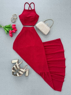 Conjunto laise vermelho