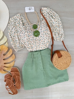 Cropped floral - comprar online