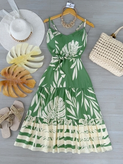 Vestido midi de amarrar